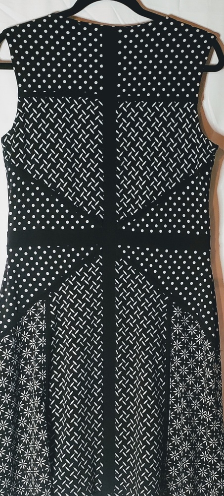 Just..Taylor-Multi Panel Pattern Polka Dot Dress - image 5